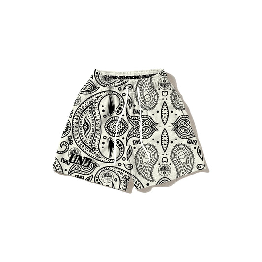 Bandana Logo Cream Mesh Shorts