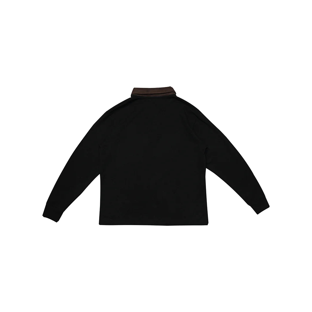 Italic L/S Polo Shirt - Black