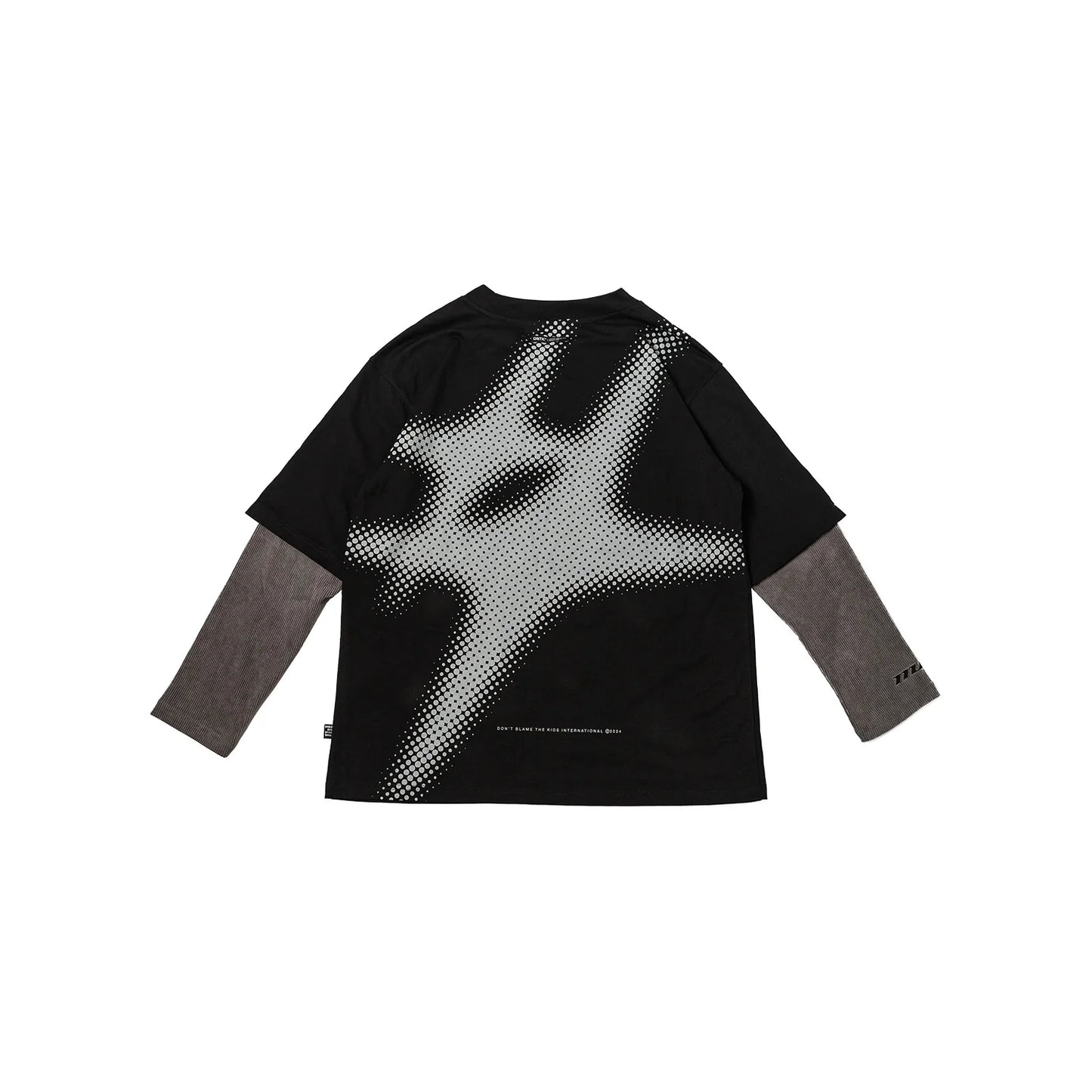 Mob Double Layer L/S Tee - Black Gray