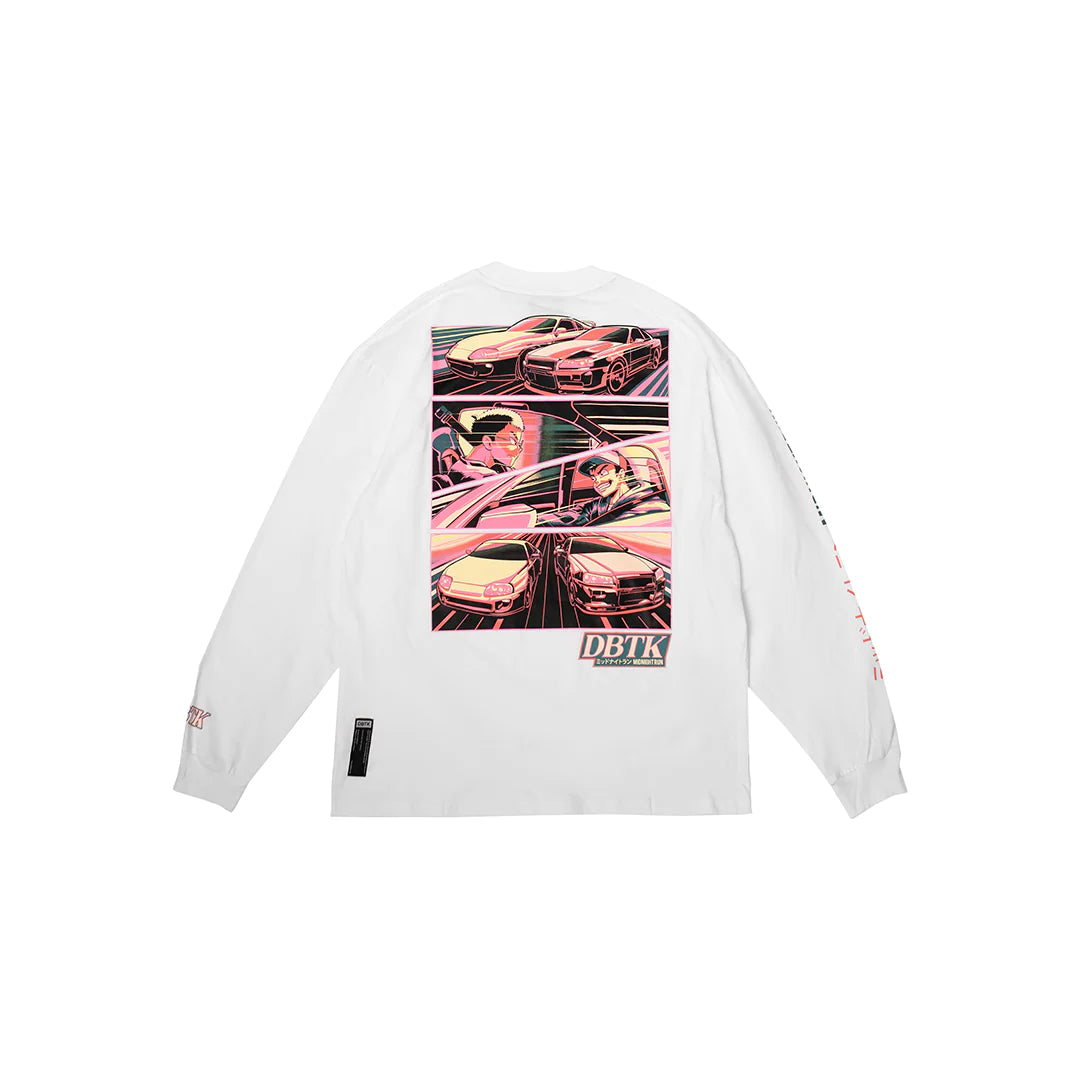 Night Run L/S Tee - White