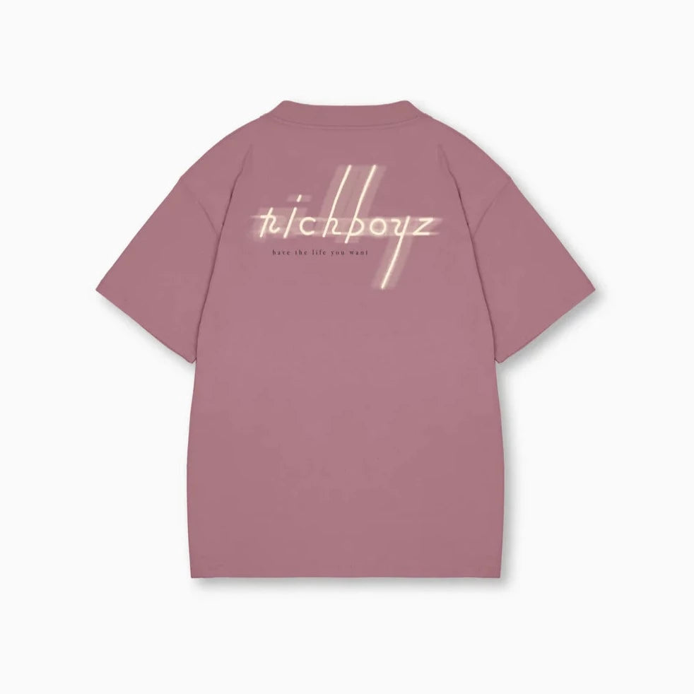 RICHBOYZ - Relaxed Drop Shoulder Tee - Mauve