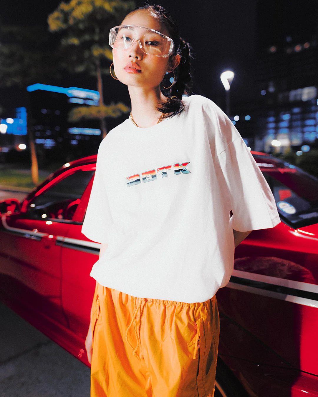 Blazing Script Tee - White