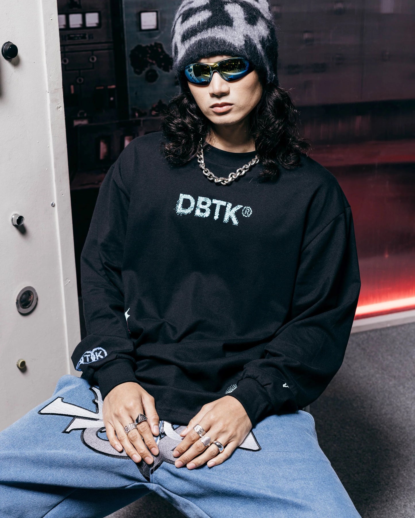 Bitmap Long sleeves Tee - Black