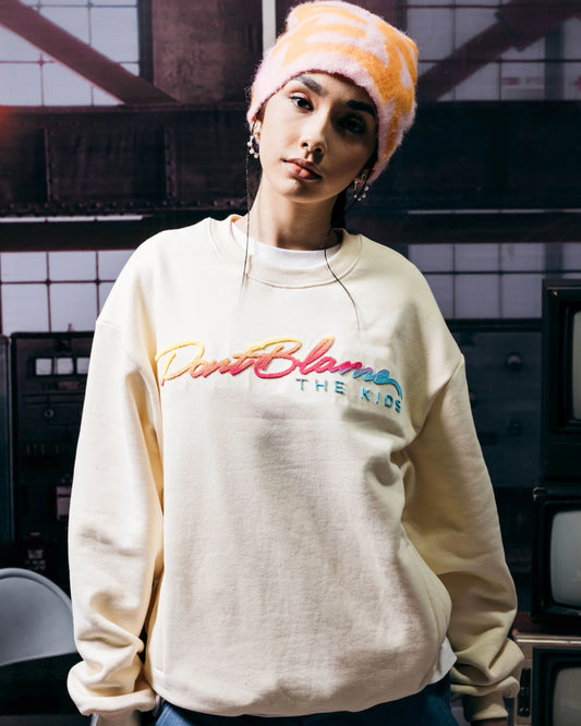 Merge "Toothbrush Embroidery" Crewneck - Cream