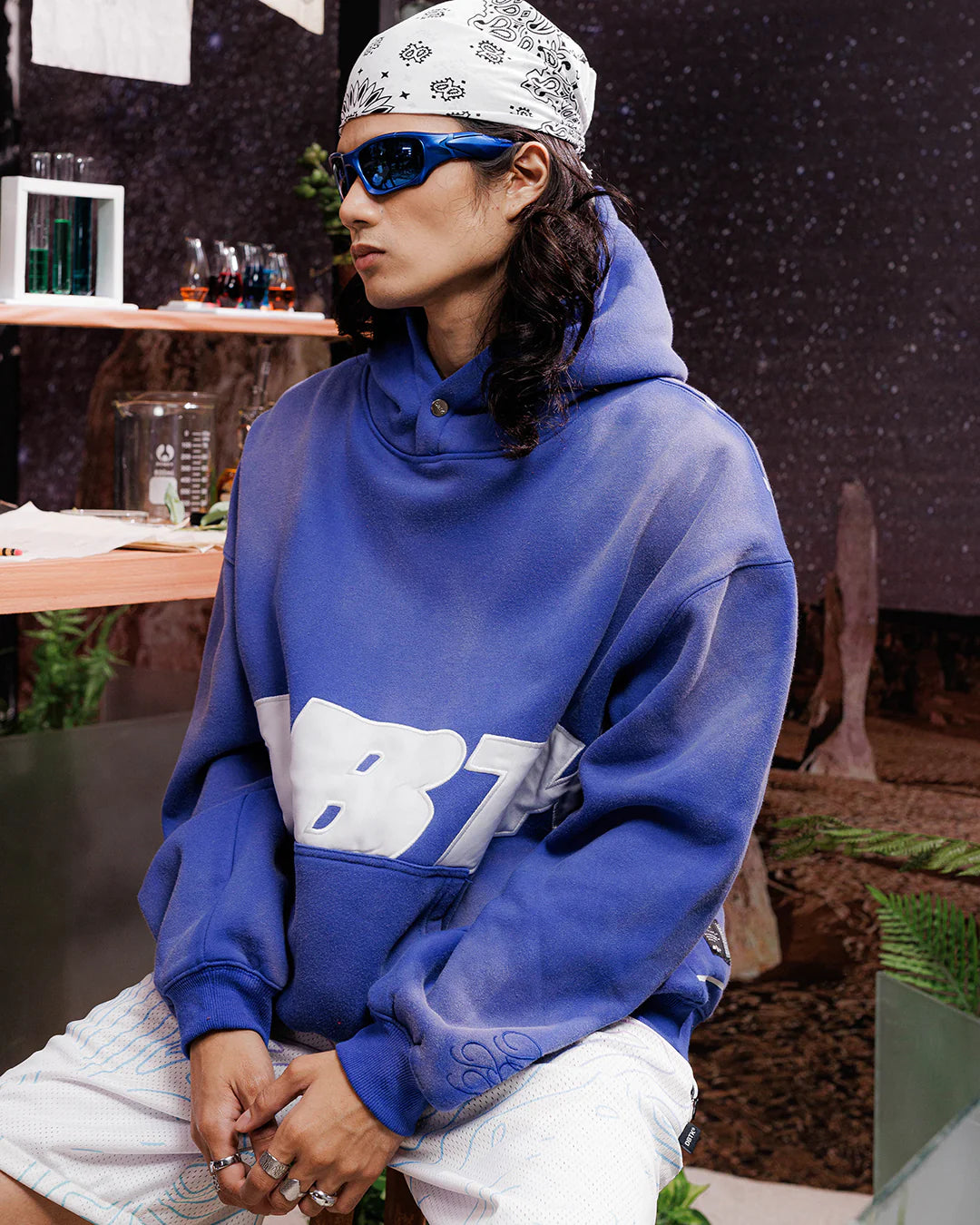 Slant Sundried Hoodie - Royal Blue