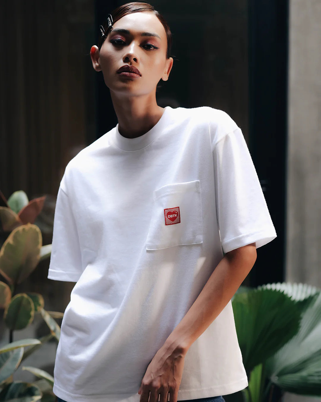 Heart Patch Tee - White