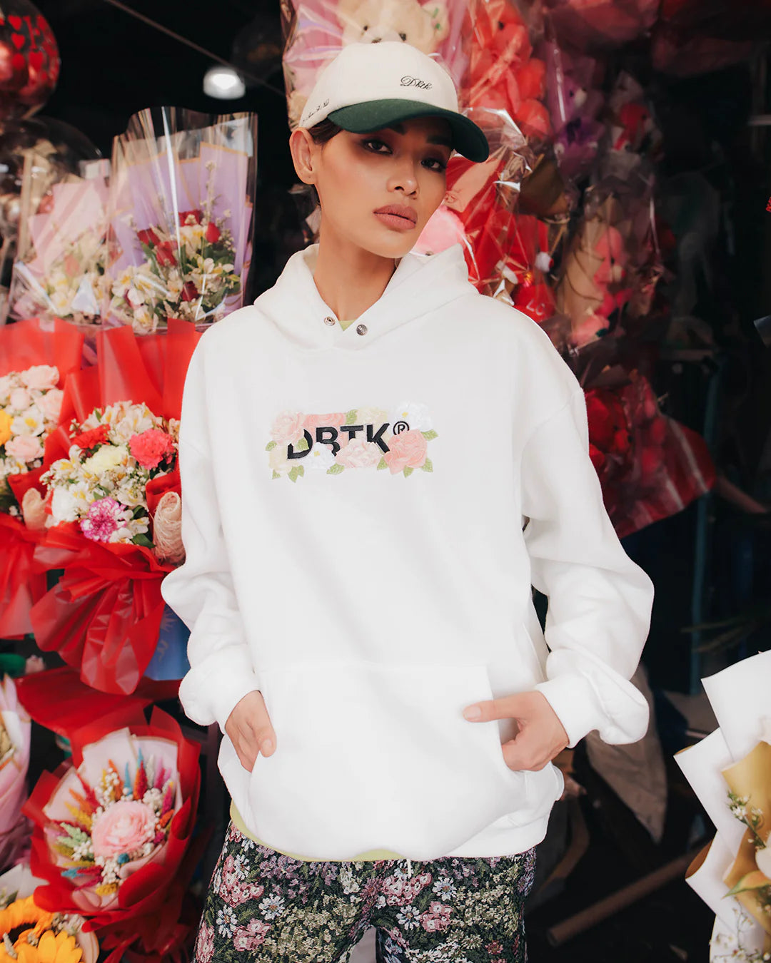 Bloom Script Hoodie - White