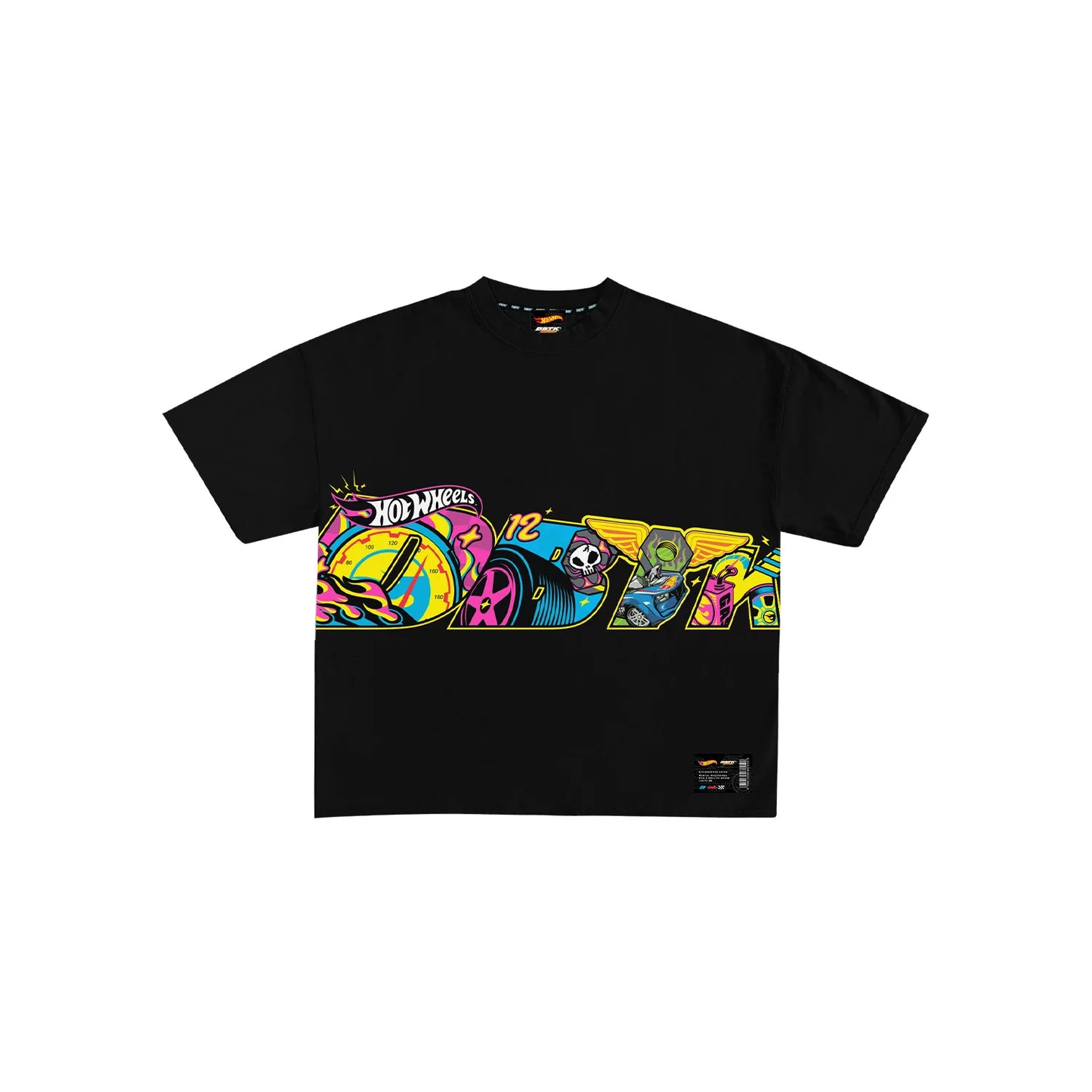 Slant Neon Speed Tee - Black