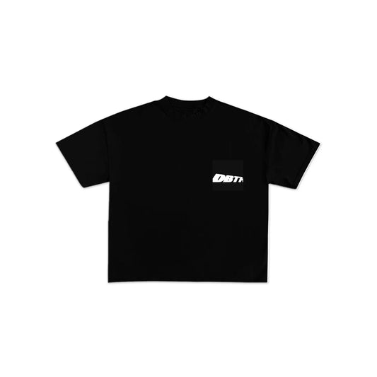 Slant Pocket Tee - Black & White