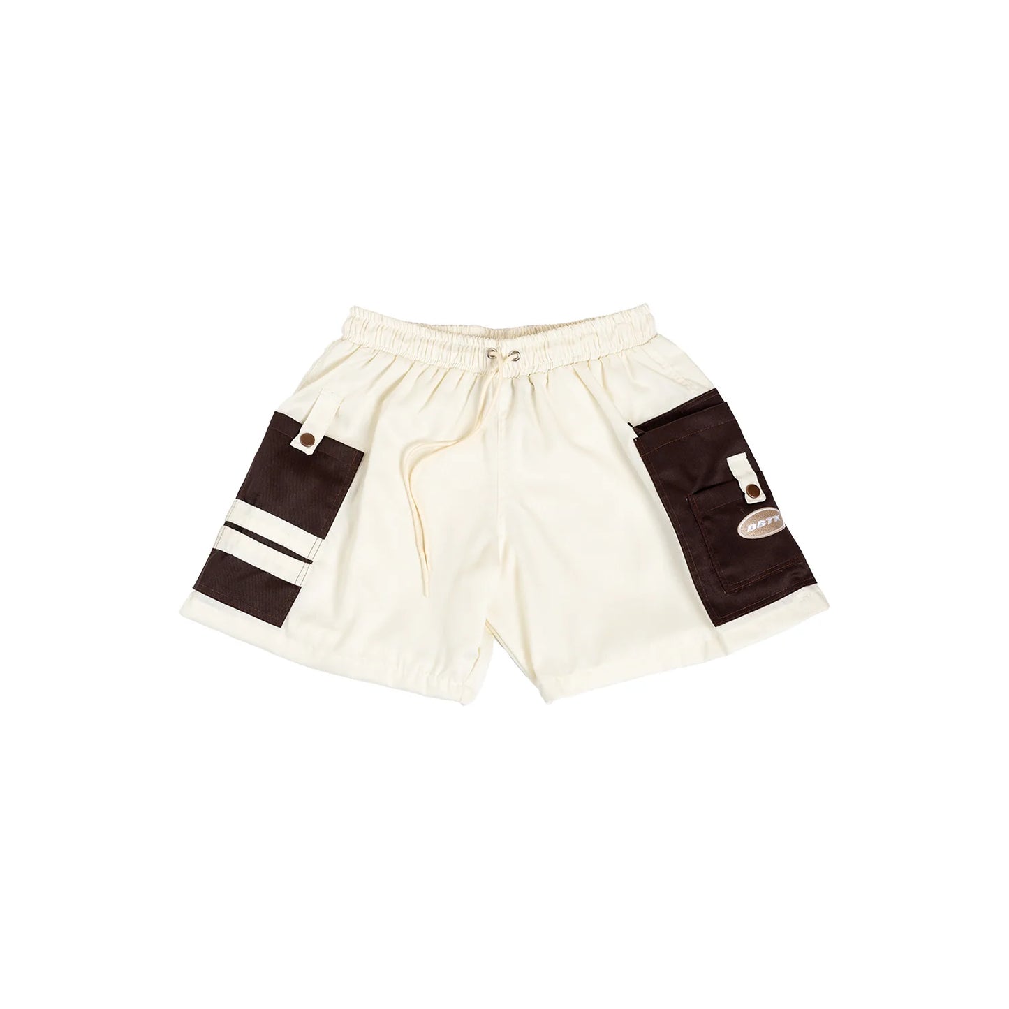 Wave Shop Cargo Shorts - Cream/Brown