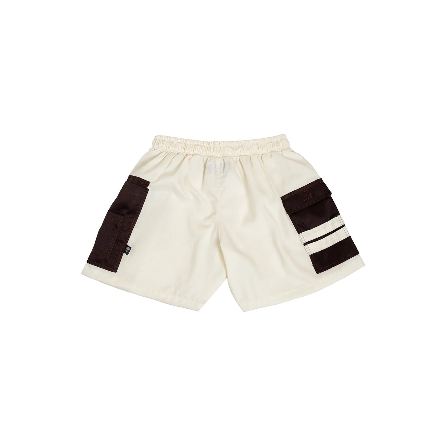 Wave Shop Cargo Shorts - Cream/Brown