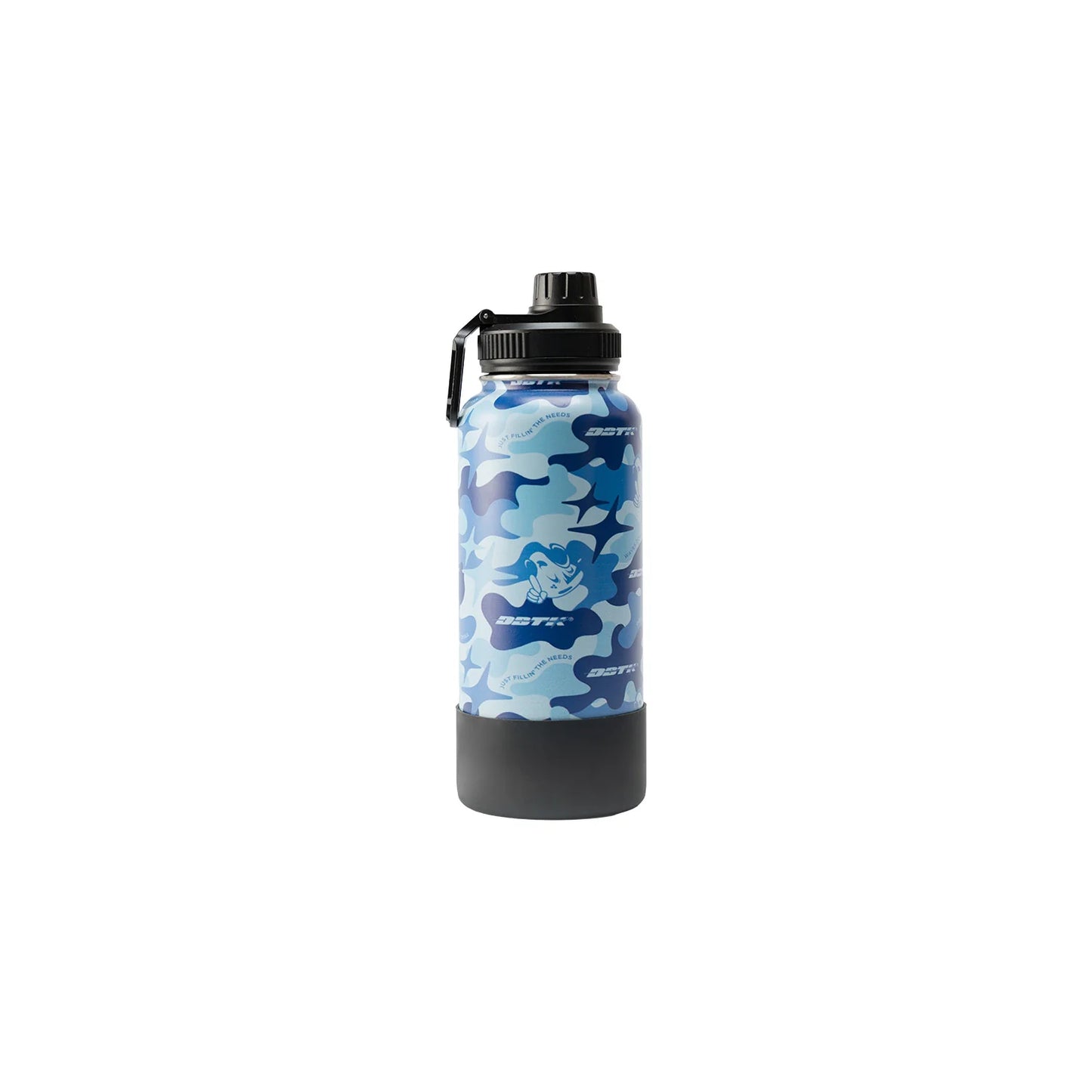 Woodland Cipher Flask - Blue/Light Blue