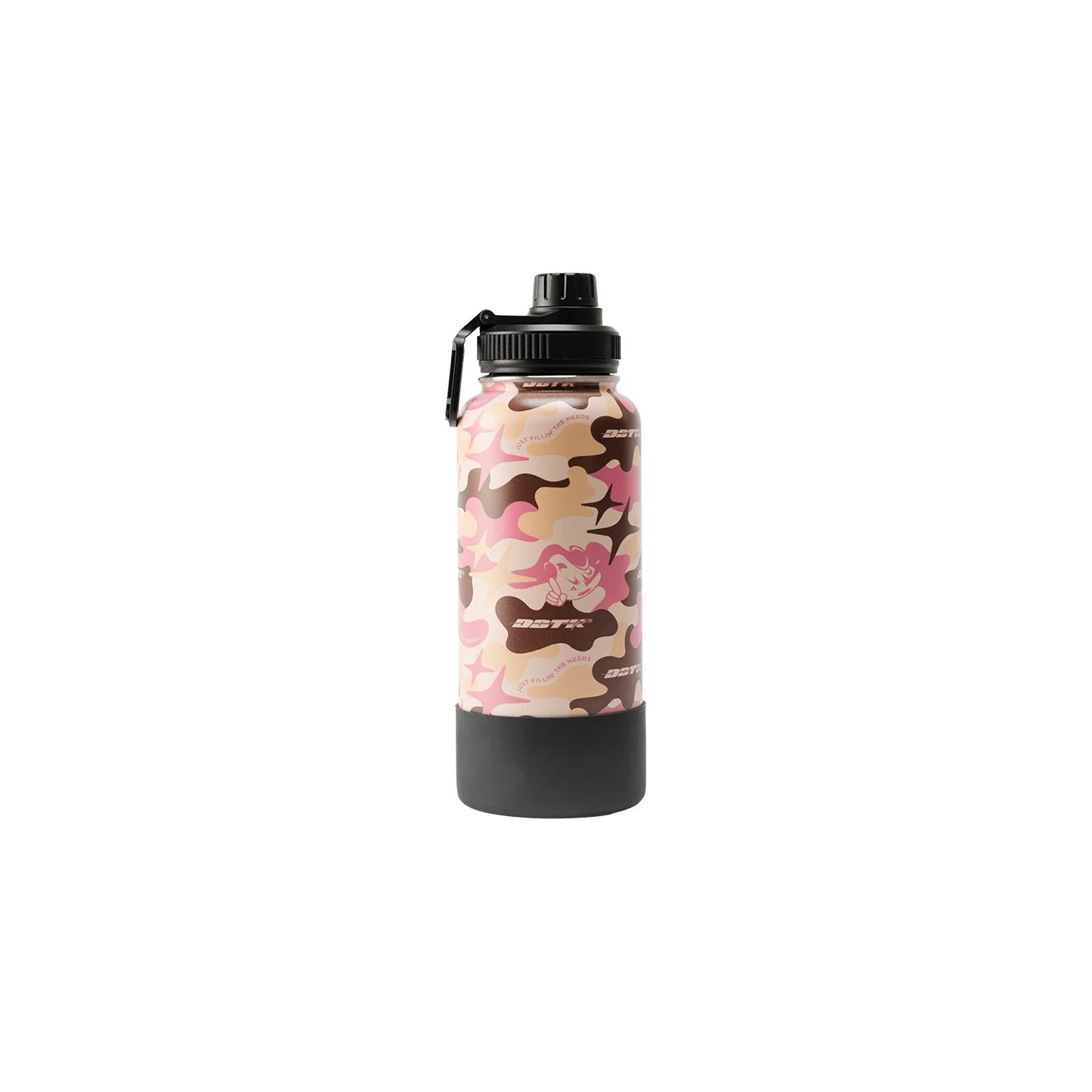 Woodland Cipher Flask - Pink/Brown