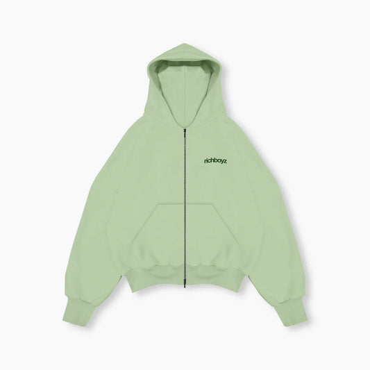 Double Zip Box Hoodie V2 - Matcha