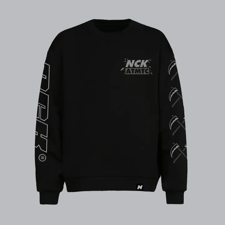 Nick Automatic "REAPER SWEATER" Black Long Sleeve Shirt