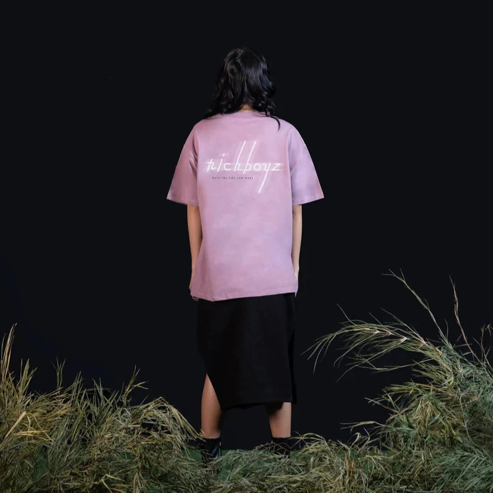 RICHBOYZ - Relaxed Drop Shoulder Tee - Mauve